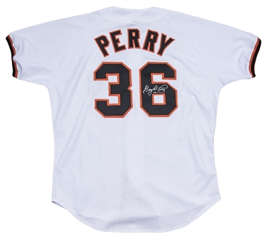 Gaylord Perry Signed San Francisco Giants Replica Home Jersey (JSA)